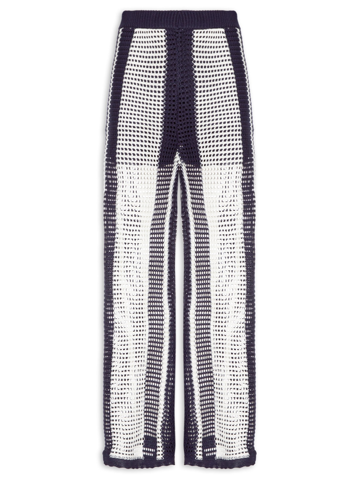 Calça Feminina Tricot Listra Náutica – Azul Dress To