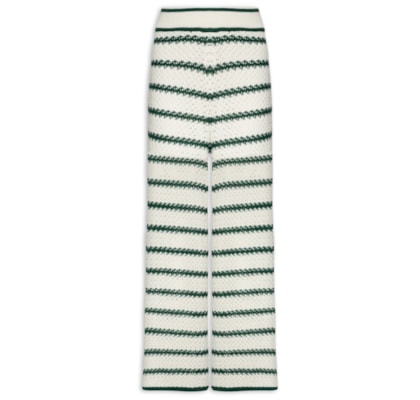 Calça Feminina Tricot Listras - Verde