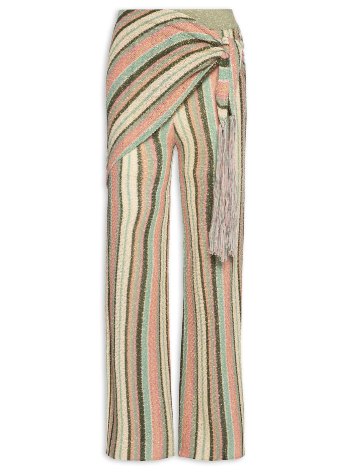 Calça Feminina Tricot Multicolor - Verde