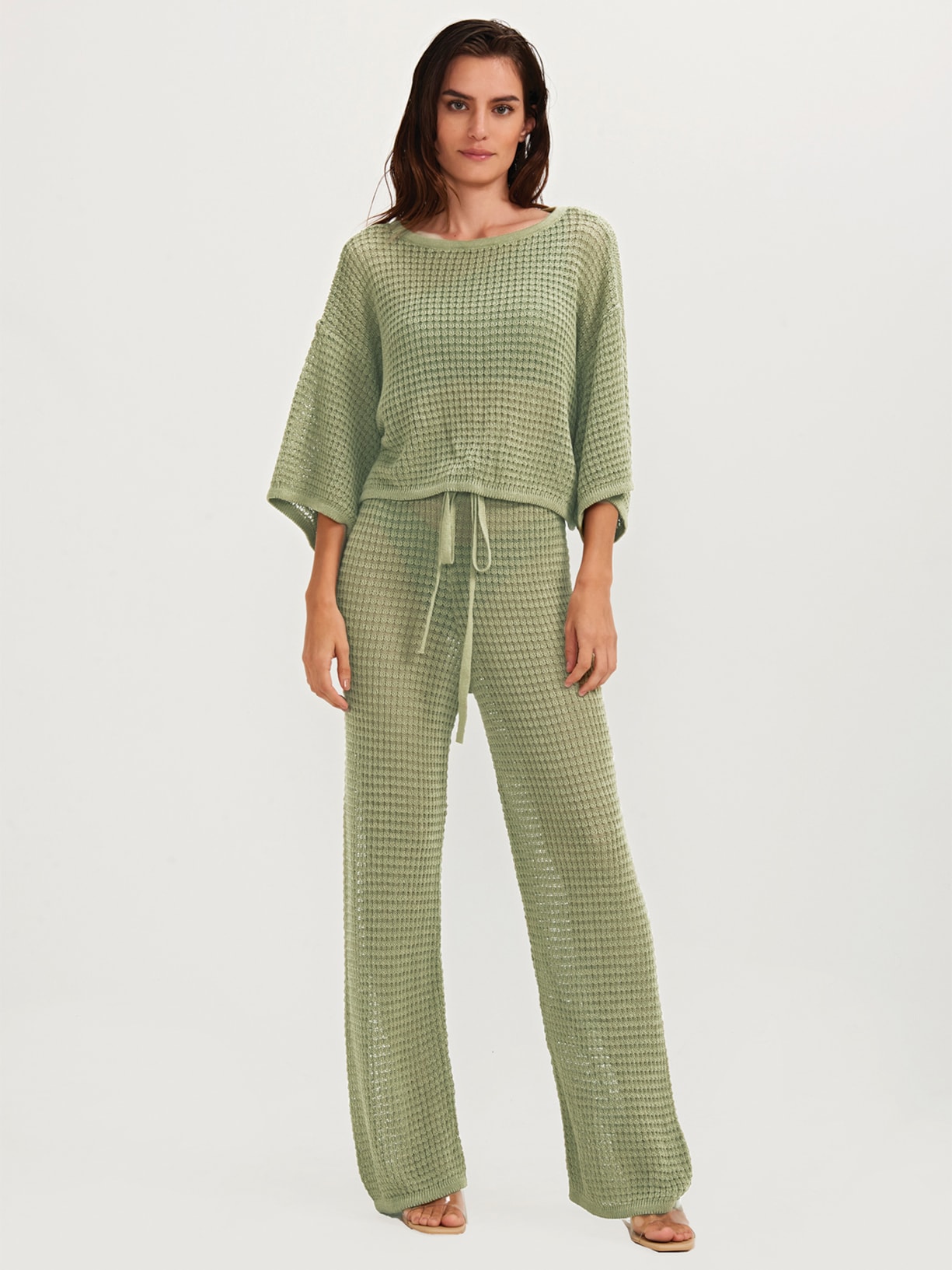 Calça Feminina Tricot Nicole Verde Triya