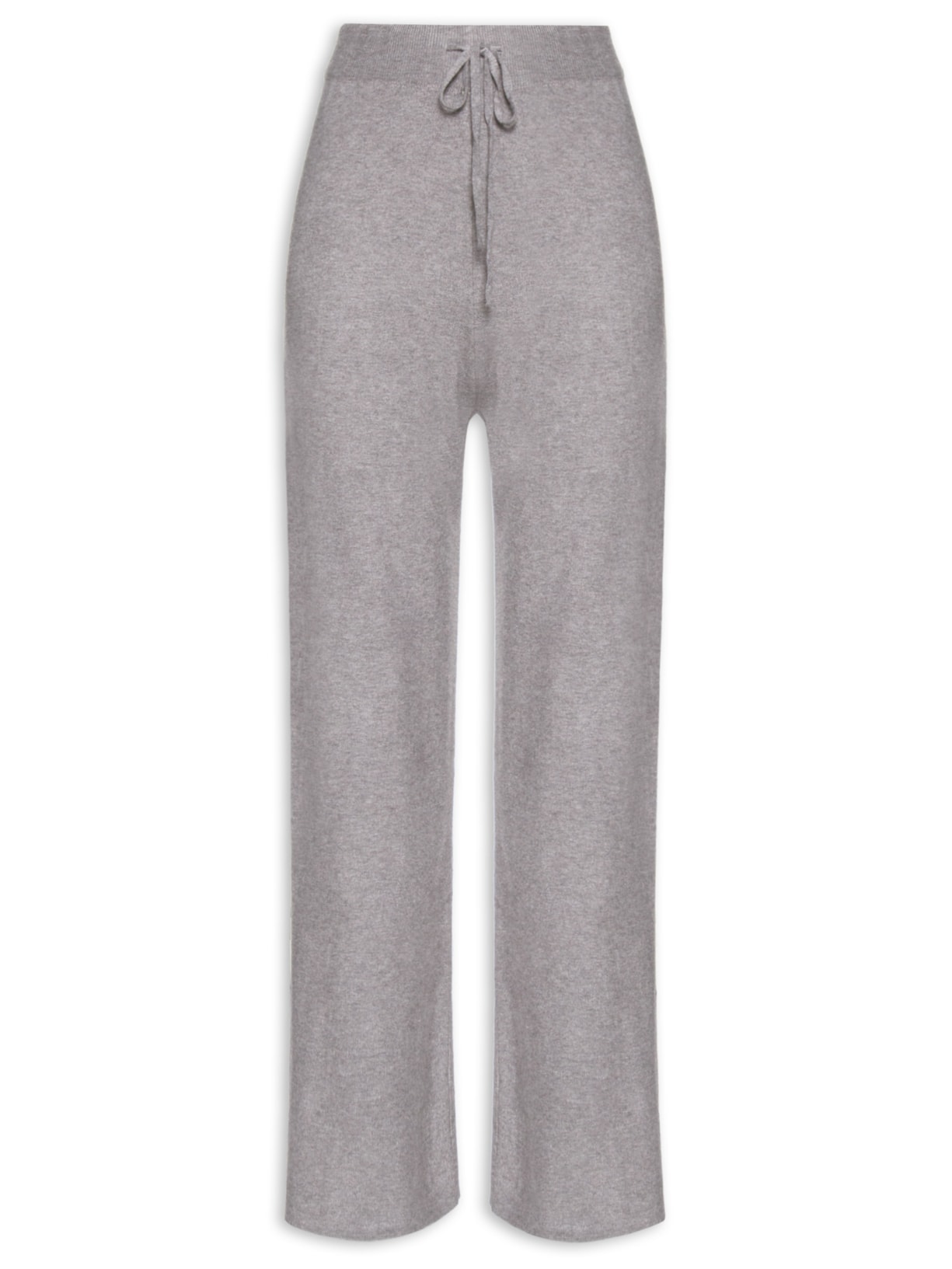 Calça Feminina Tricot Pantalona - Cinza