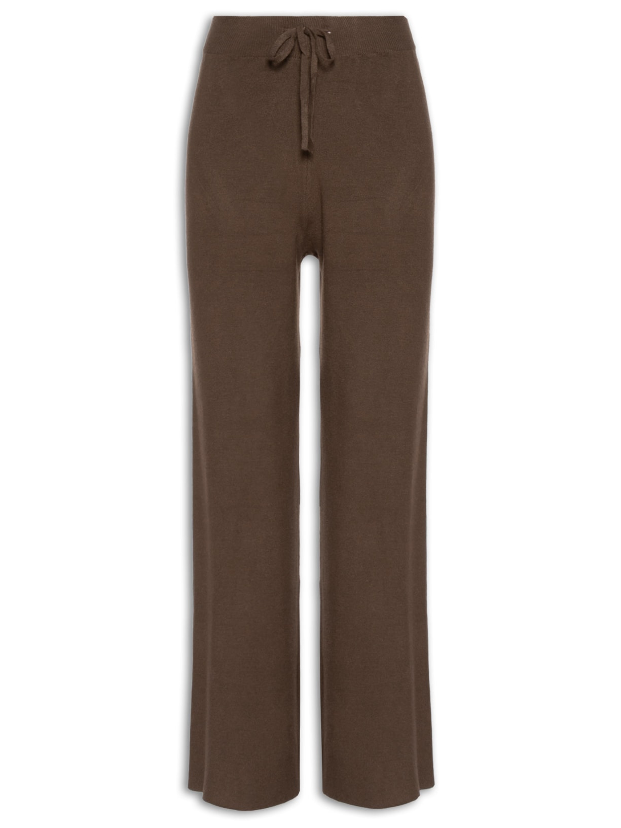 Calça Feminina Tricot Pantalona - Marrom