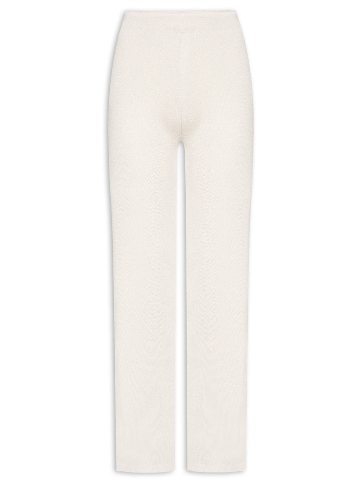 Calça Feminina Tricot Pantalona - Off White