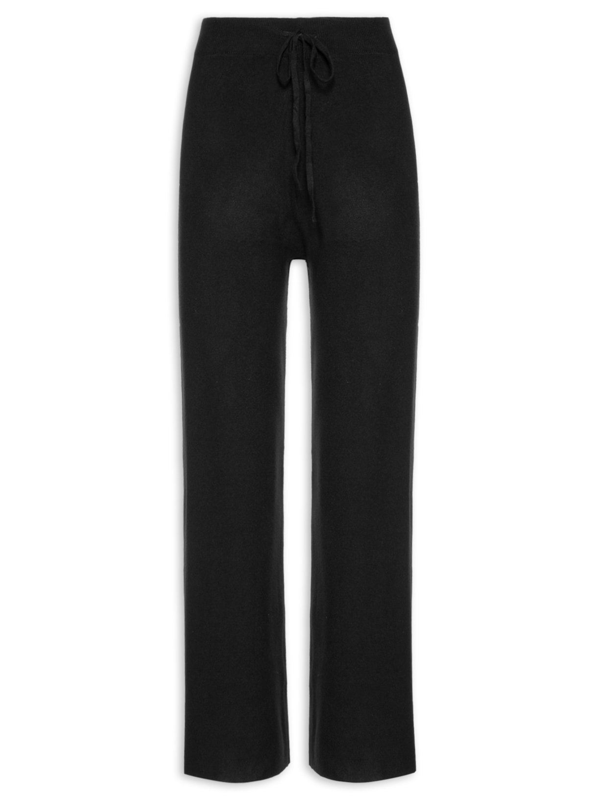 Calça Feminina Tricot Pantalona - Preto