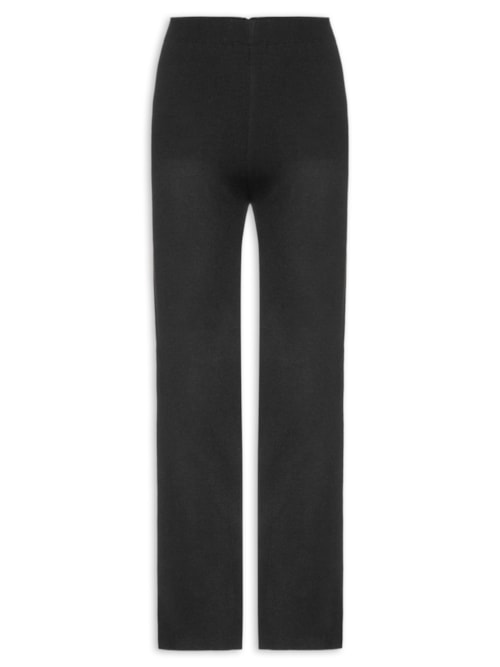 Calça Feminina Tricot Pantalona - Preto