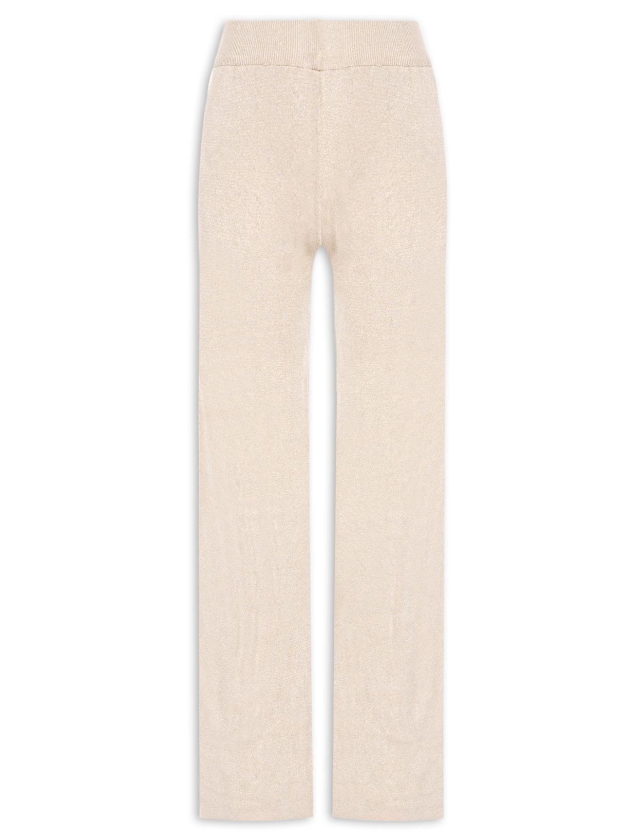 Calça Feminina Tricot Reta - Bege