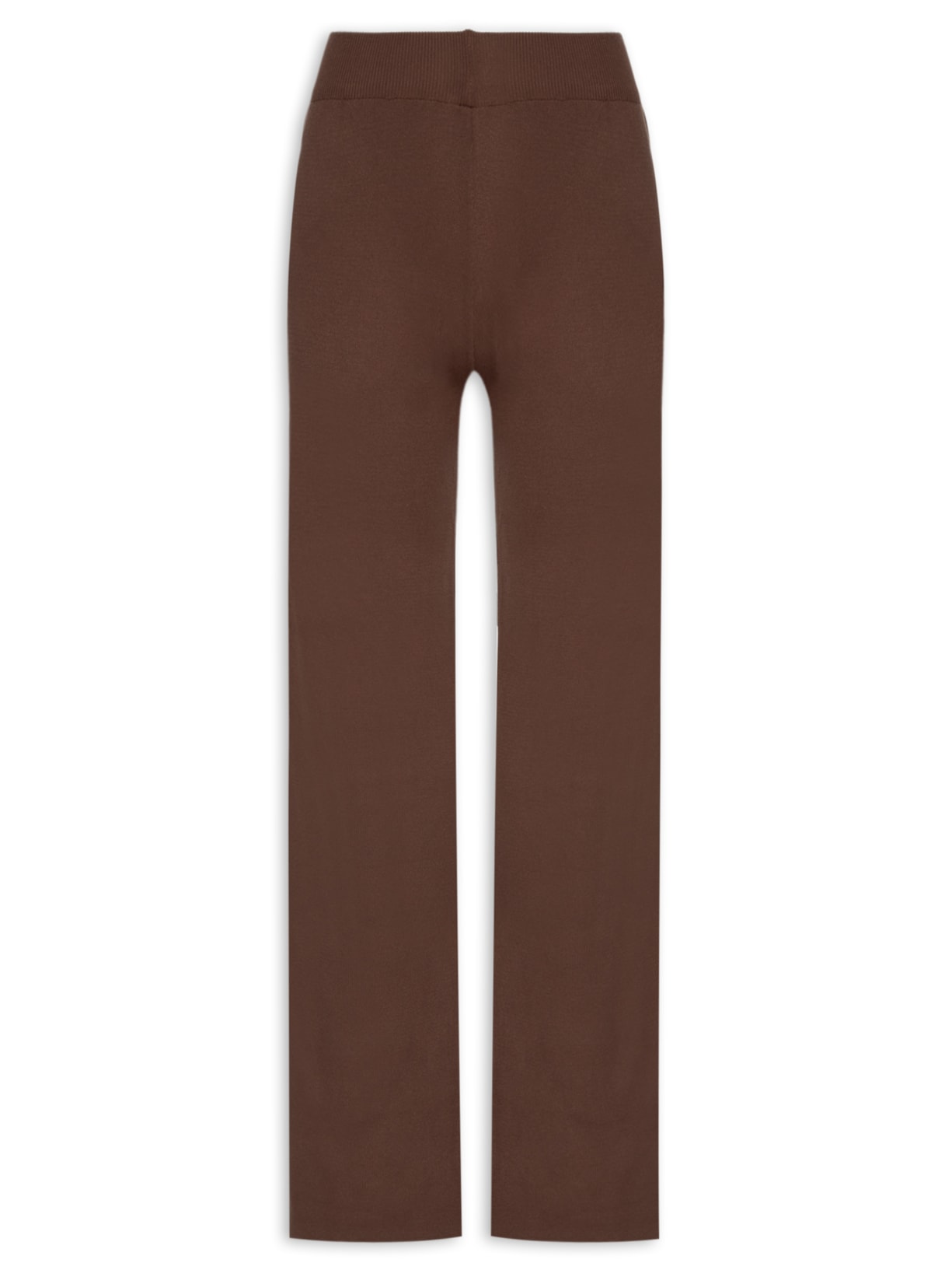 Calça Feminina Tricot Reta - Marrom