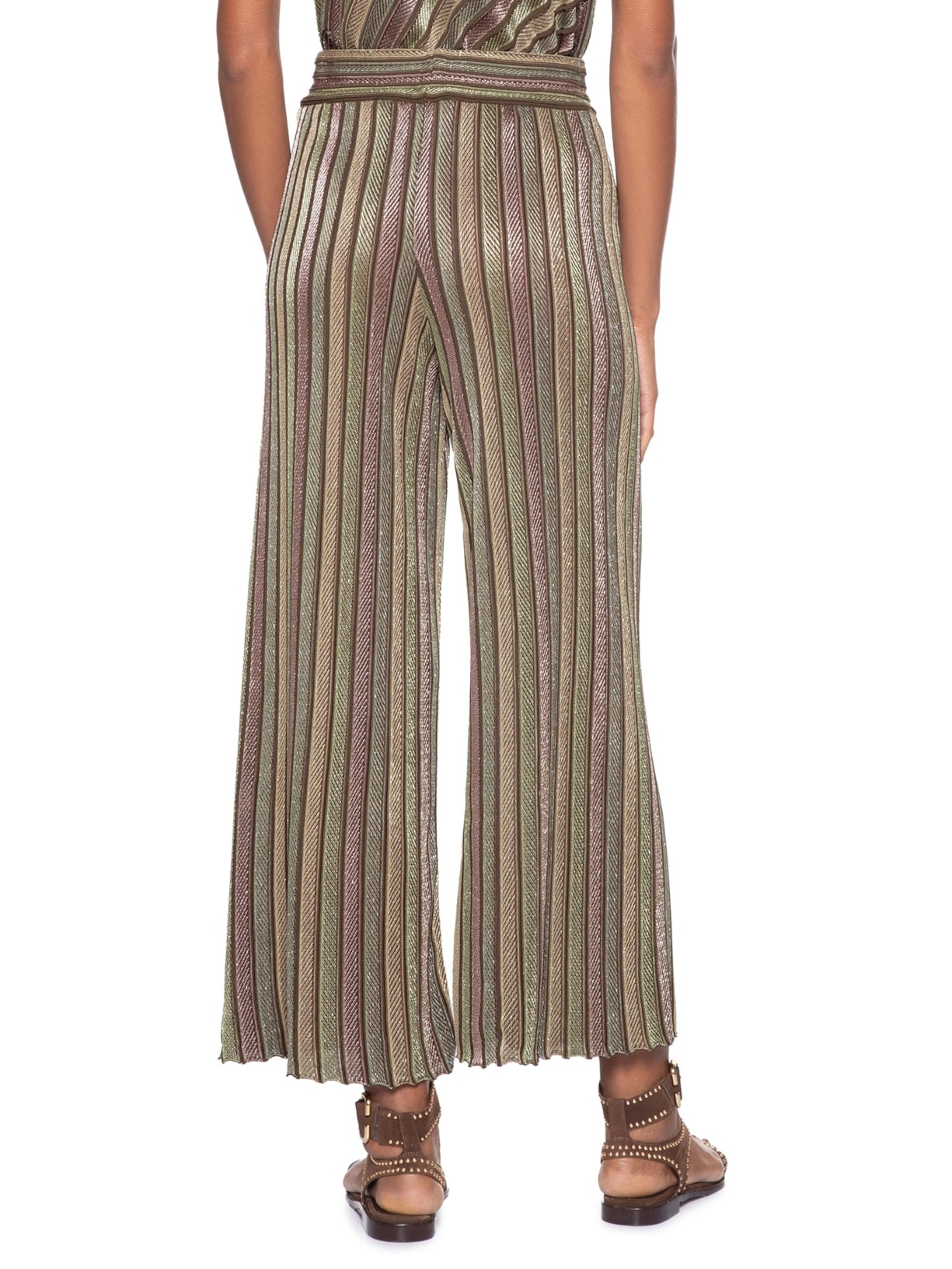 Calça Feminina Tricot Reta Multicolor Cinza Maria Filó