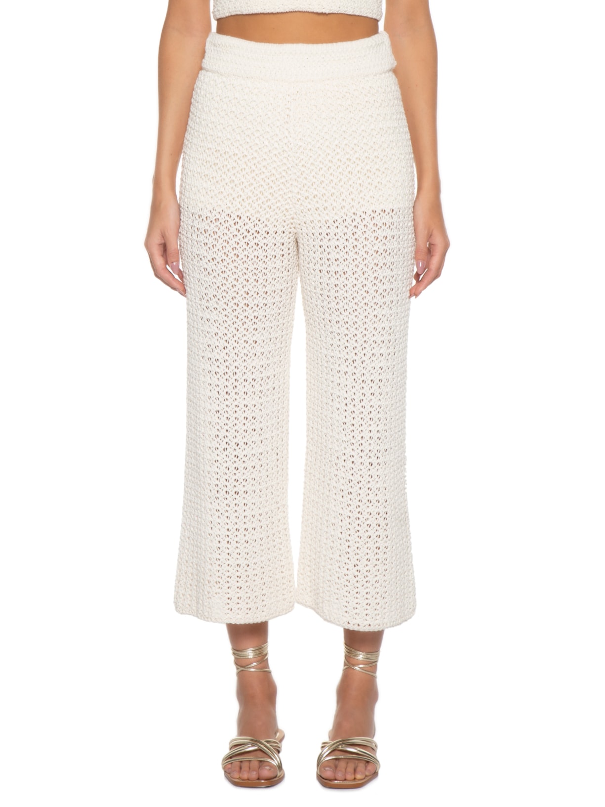 Calça Feminina Tricot Trancoso V23 Off White Mixed