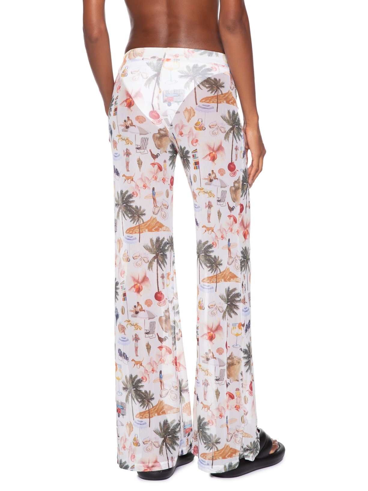 Calça Feminina Tule Colagem Carioca Branco Farm Praia