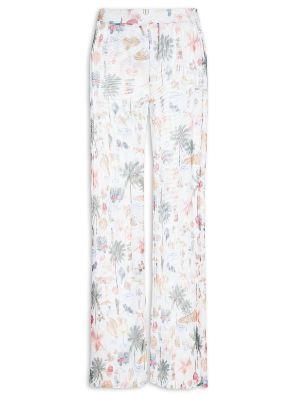 Calça Feminina Tule Colagem Carioca - Branco