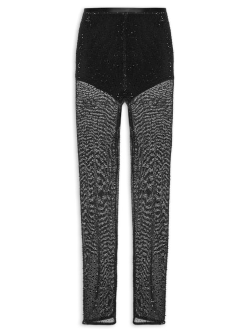 Calça Feminina Tule Cristal Cecilia - Preto