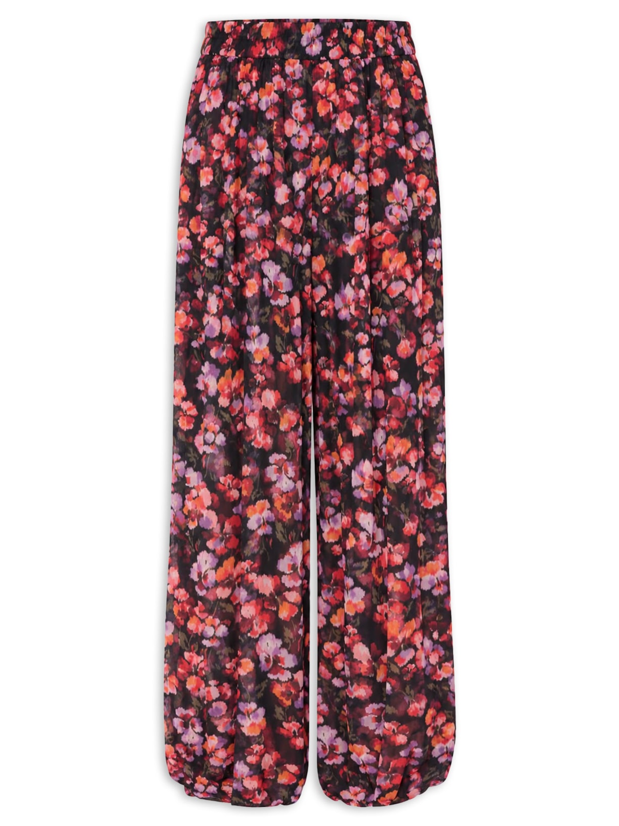 Calça Feminina Tule Dark Blossom V27 Preto Mixed