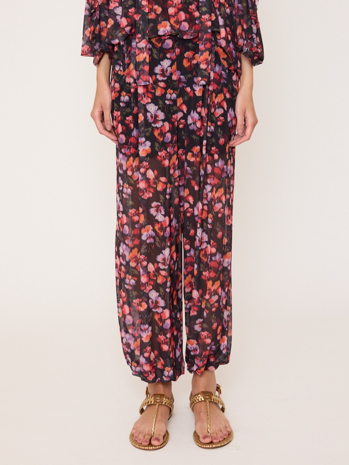 Calça Feminina Tule Dark Blossom V27 Preto Mixed