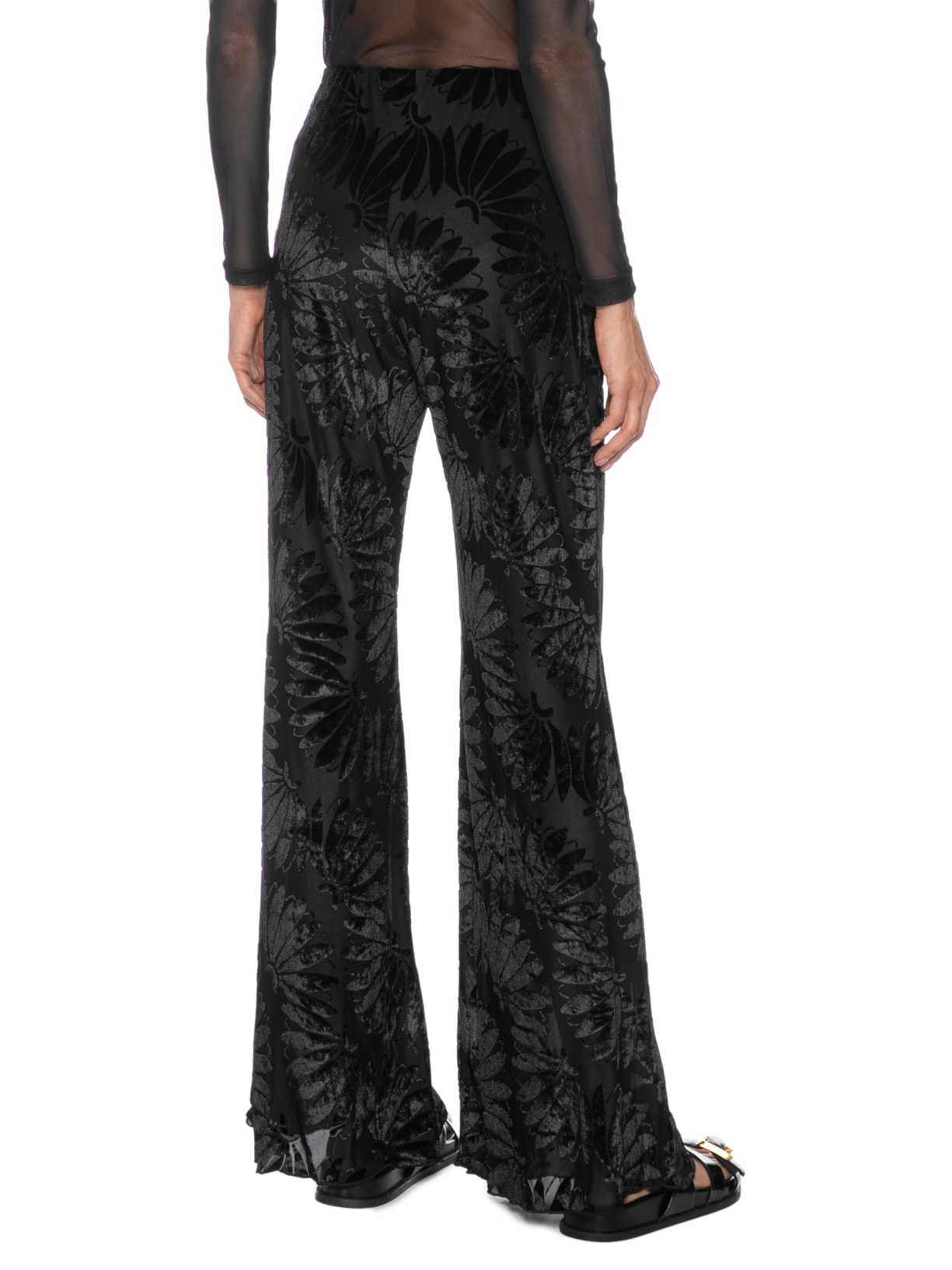 Calça Feminina Tule Devorê Banana – Preto Farm