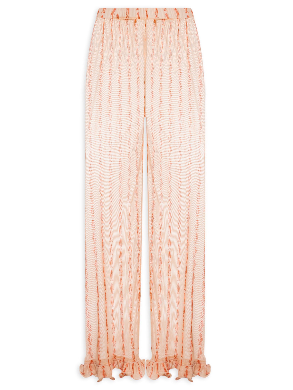 Calça Feminina Tule Estampa Cardume Rosa Valônia Véras