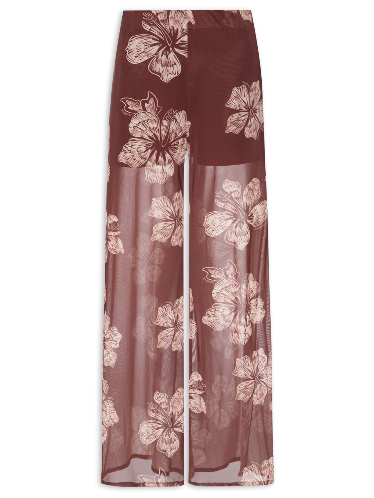 Calça Feminina Tule Estampa Grumari - Marrom