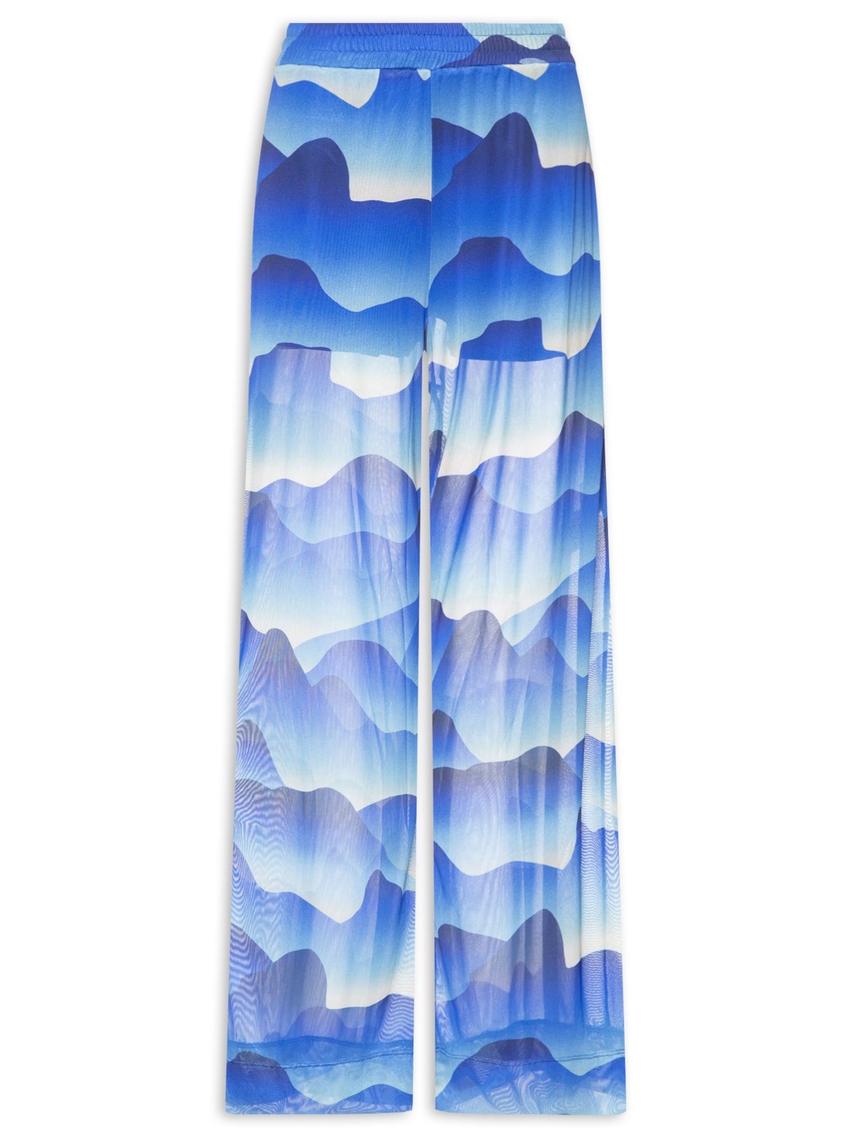 Calça Feminina Tule Estampa Urca - Azul