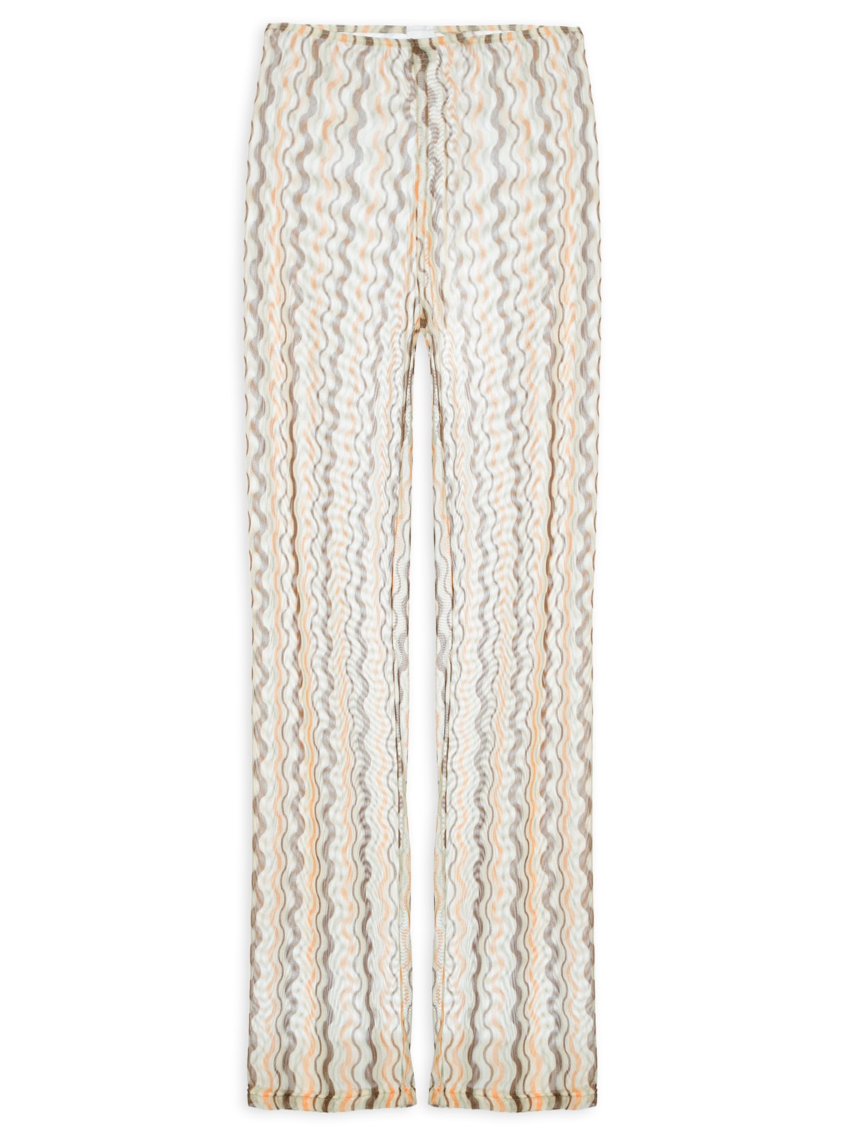 Calça Feminina Tule Estampada Wave Yasmin - Bege