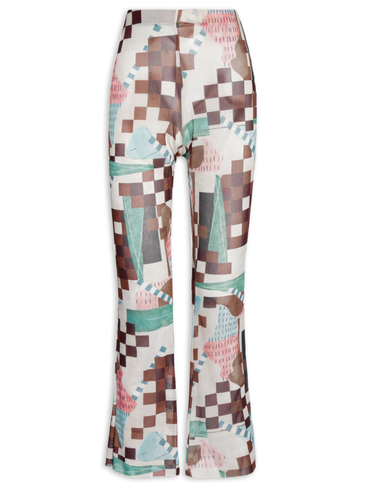 Calça Feminina Tule Marrom Lenny Niemeyer