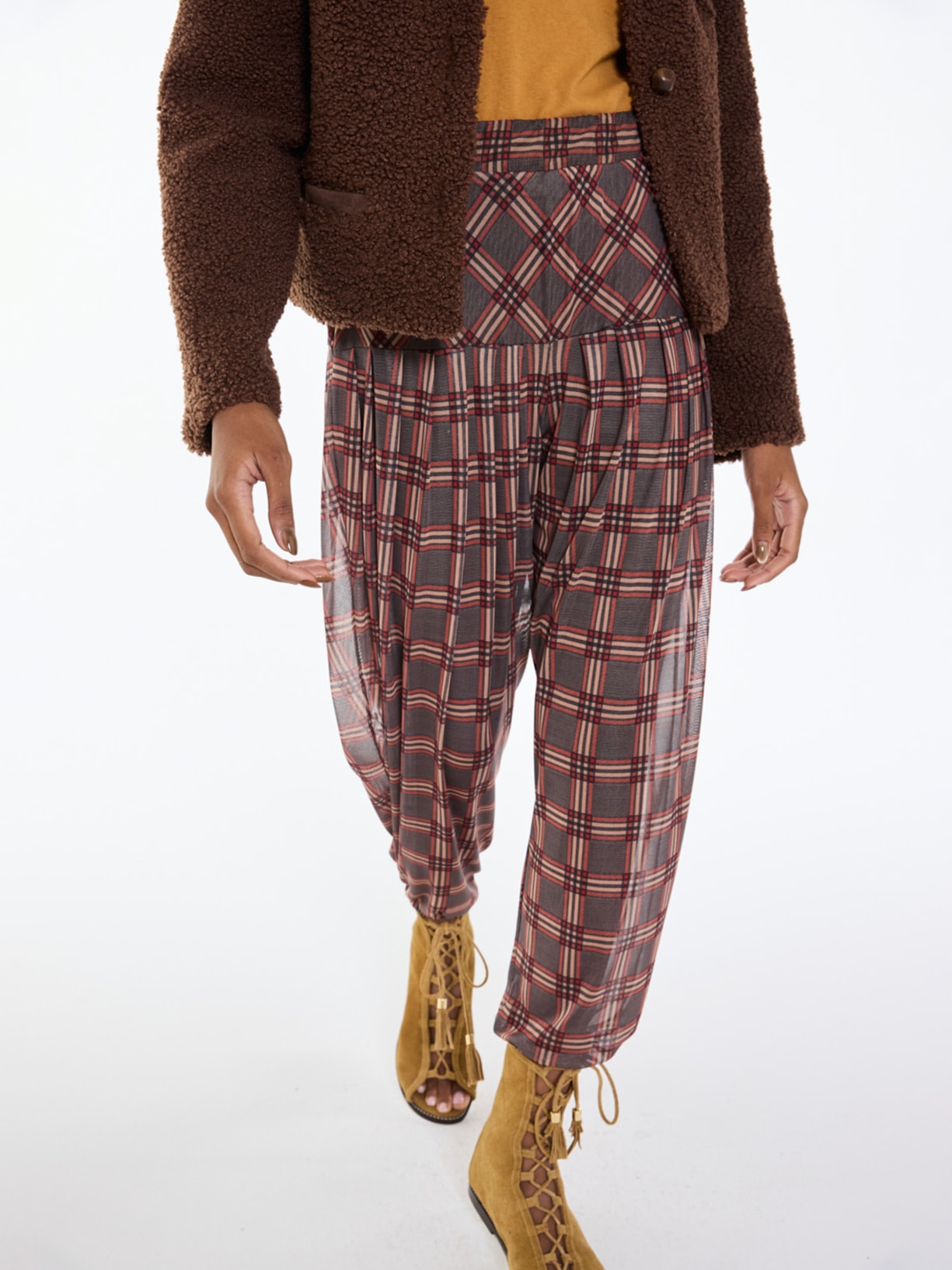 Calça Feminina Tule Scotland I26 Marrom Mixed