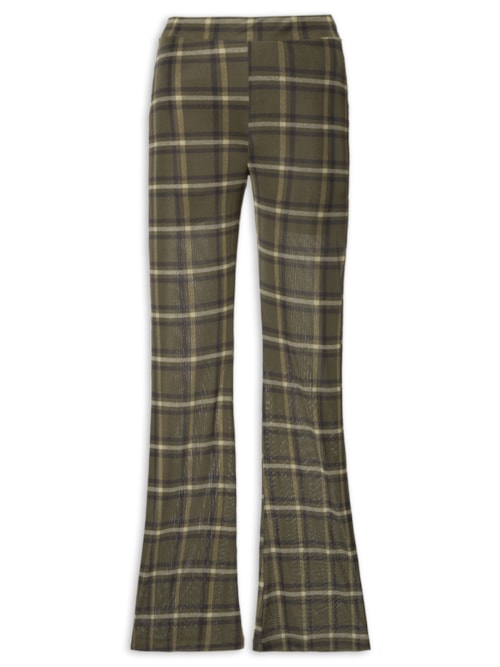 Calça Feminina Tule Xadrez - Verde
