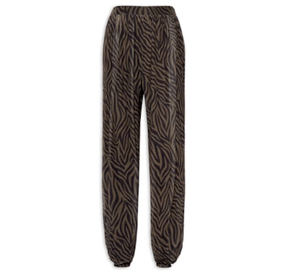 Calça Feminina Tule Zebra - Marrom