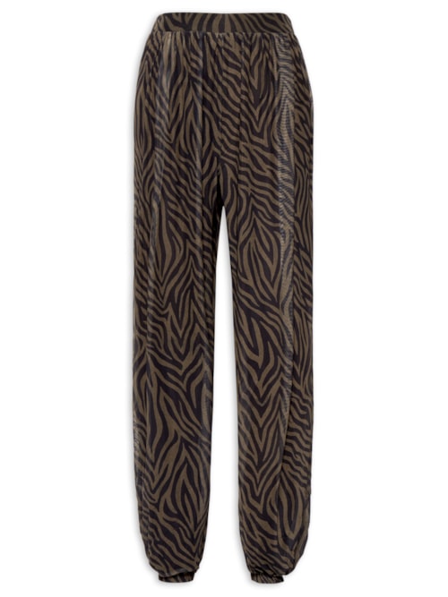 Calça Feminina Tule Zebra - Marrom