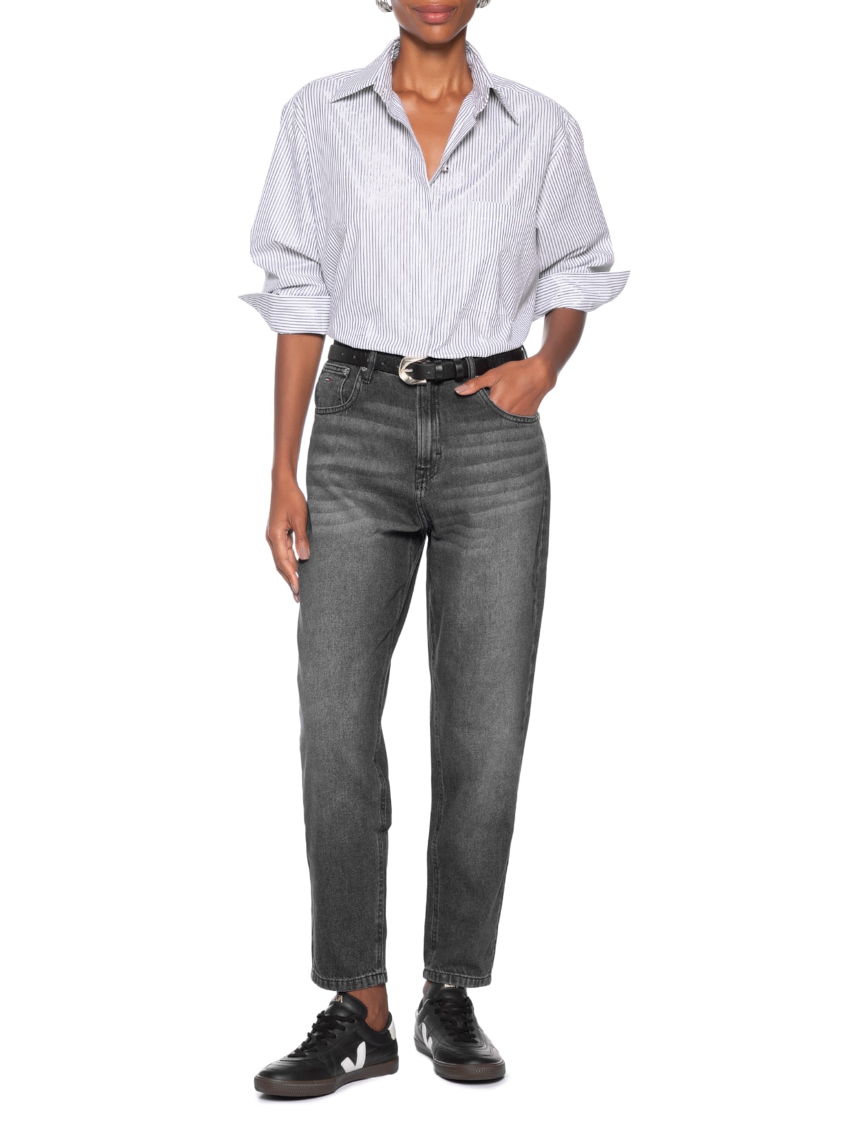 Calça Feminina Uh Tpr BI0187 Preto Tommy Jeans