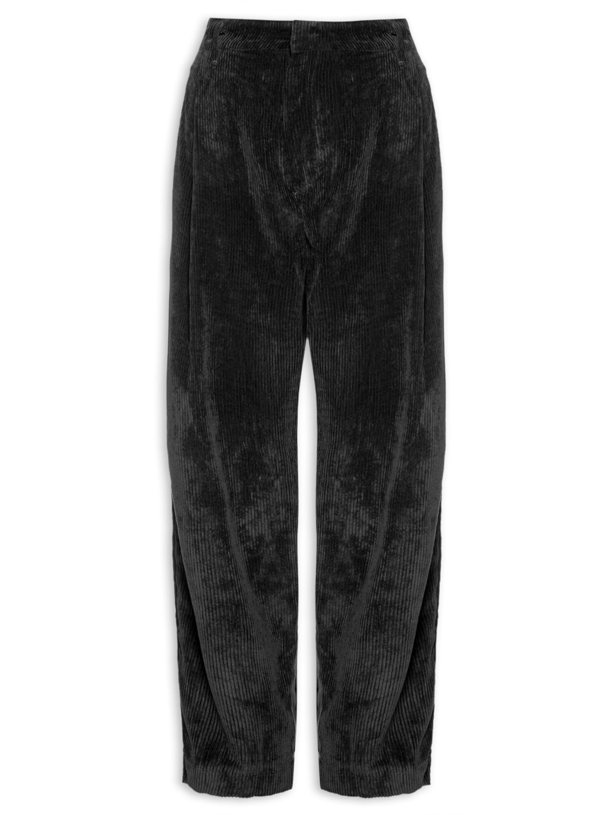 Calça Feminina Veludo Alfaiataria High - Preto