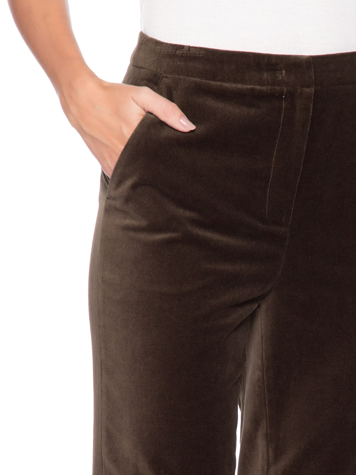 Calça Feminina Veludo Ester Marrom Le Lis