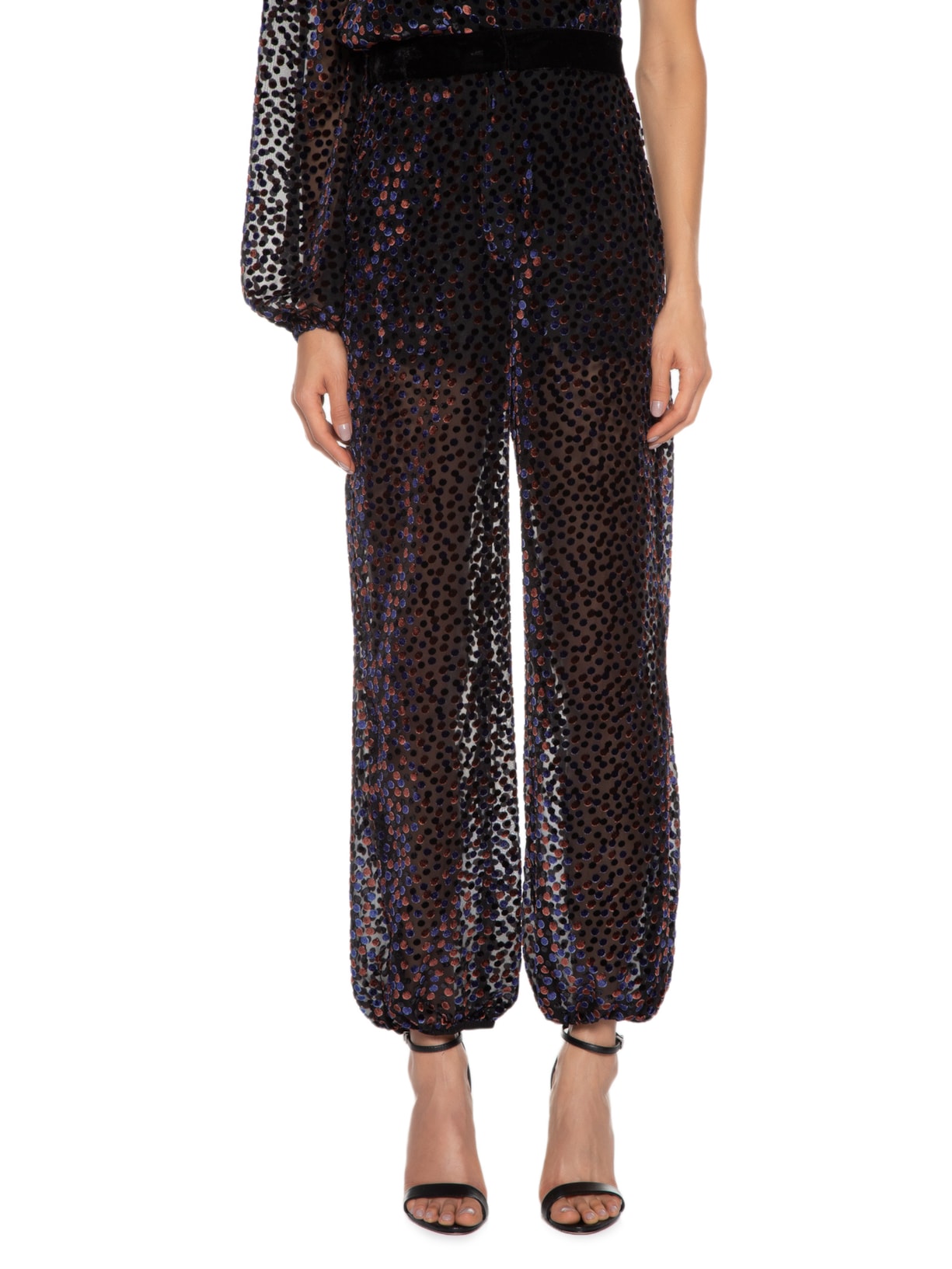 Calça Feminina Veludo Poá Victória Preto Nk