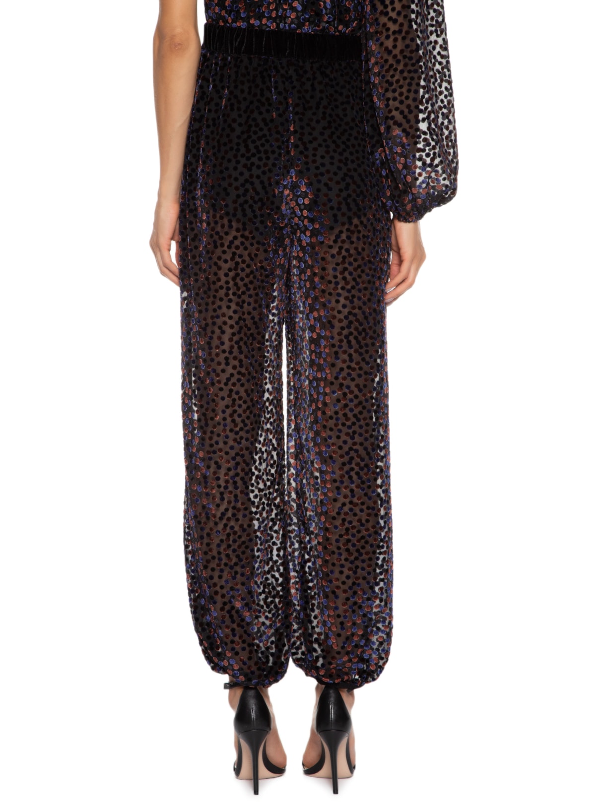 Calça Feminina Veludo Poá Victória Preto Nk