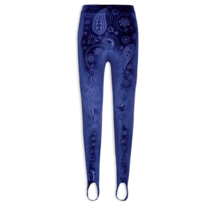 Calça Feminina Veludo Stamp - Azul