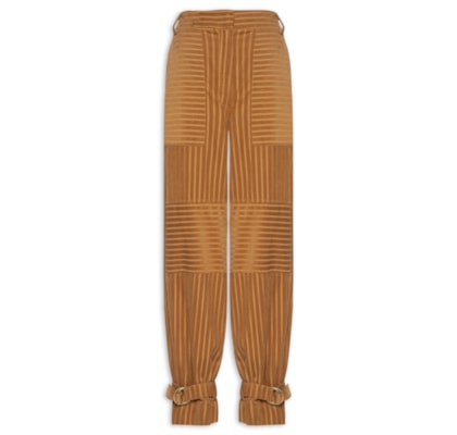 Calça Feminina Veludo Stripe Maisa - Marrom