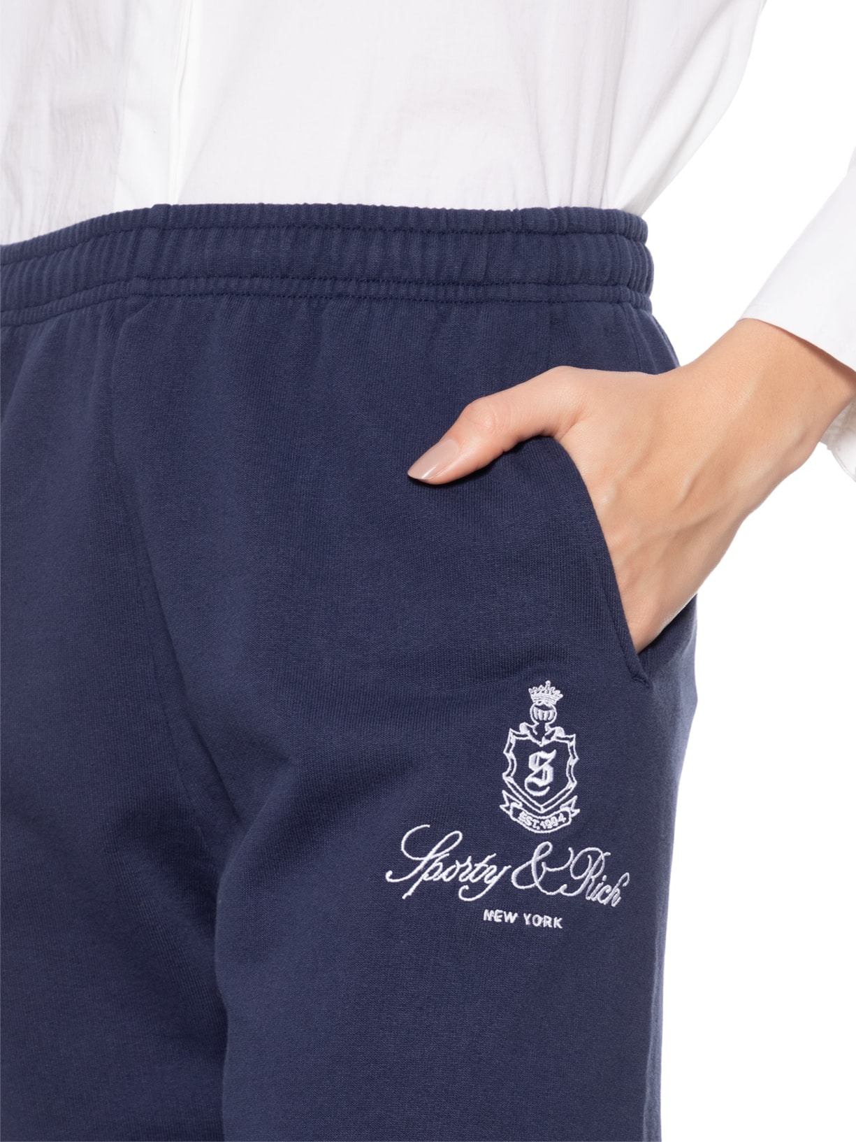 Calça Feminina Vendome Embroidered Sweatpant Azul Sporty & Rich