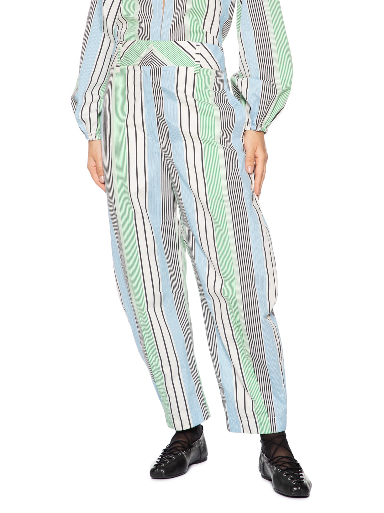 Calça Feminina Vintage Stripes Naomi Verde Nk