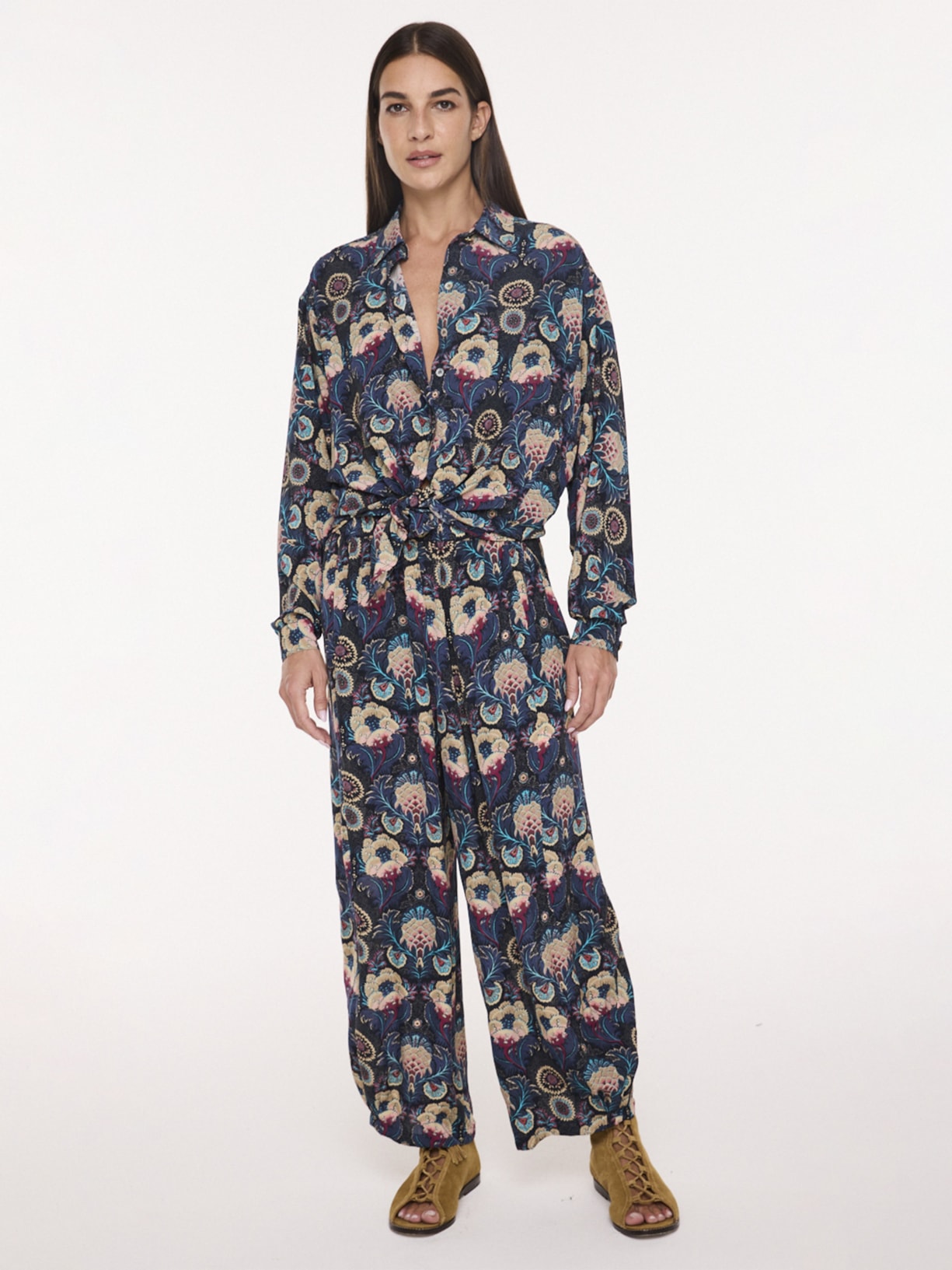 Calça Feminina Wallpaper I26 Azul Mixed