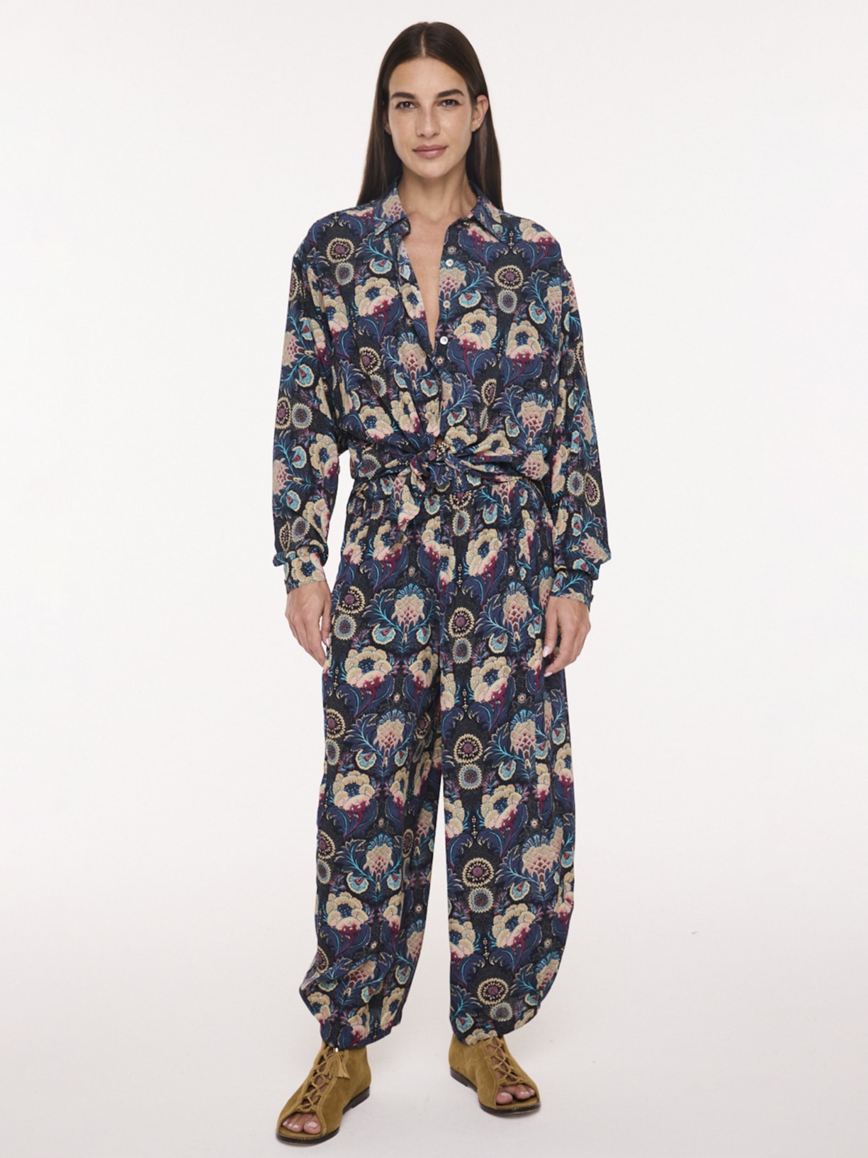 Calça Feminina Wallpaper I26 Azul Mixed