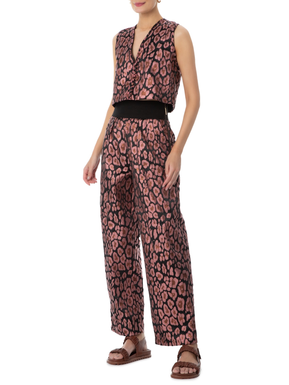 Calça Feminina Was Onça Animal Print Cruise