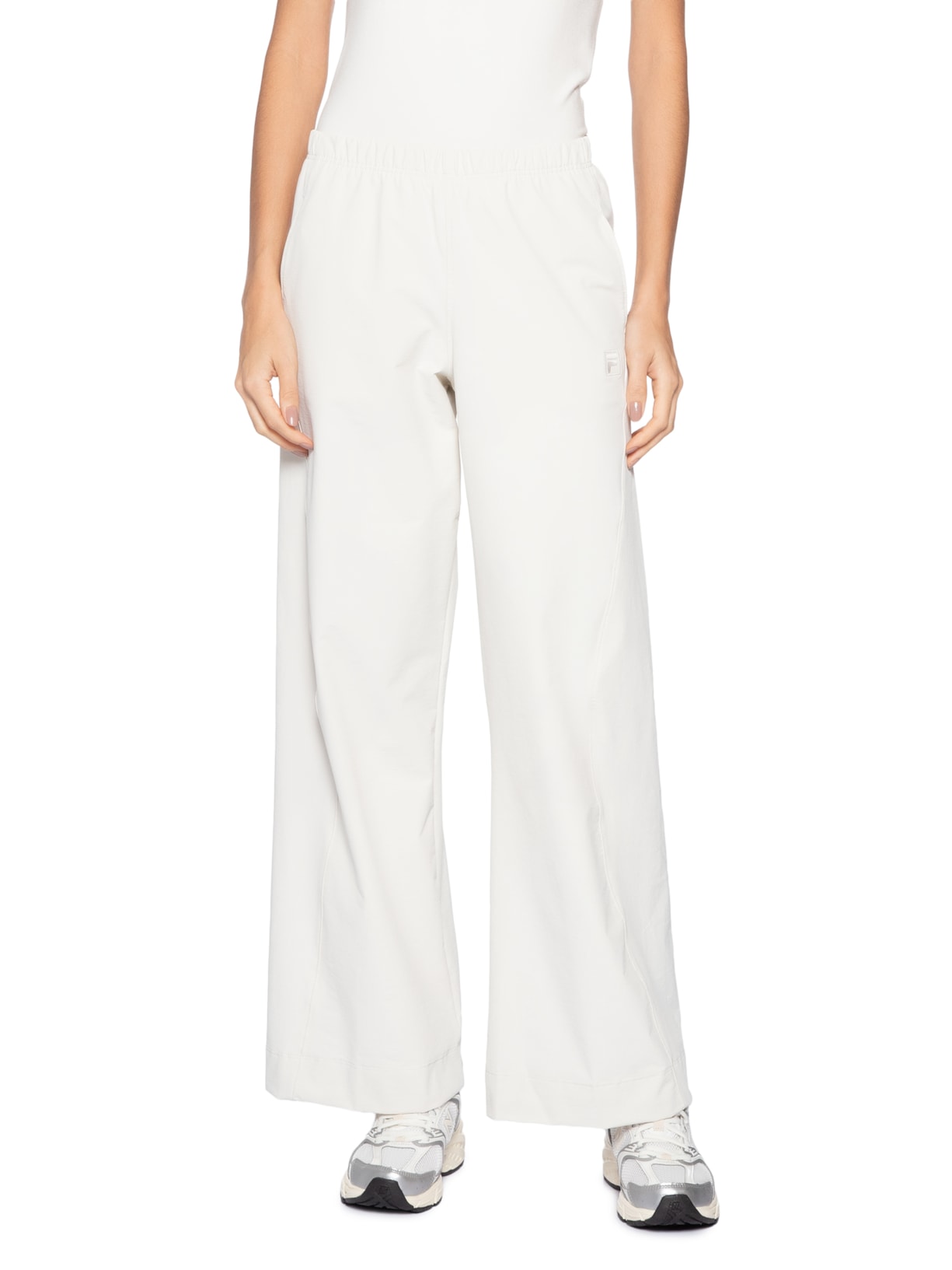 Calça Feminina Wide Ag Branco Fila