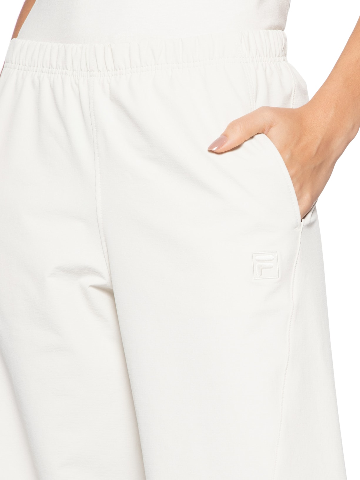 Calça Feminina Wide Ag Branco Fila