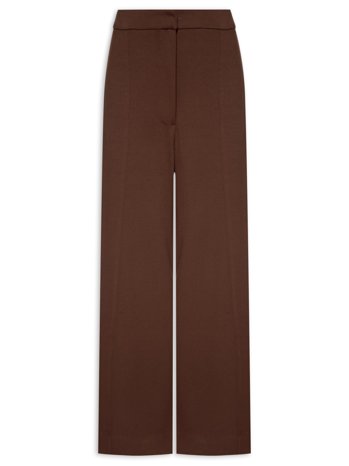Calça Feminina Wide Leg Alfaiataria - Marrom