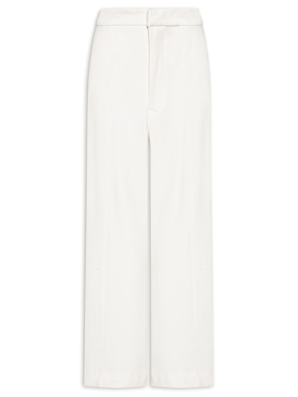 Calça Feminina Wide Leg Alfaiataria - Off White
