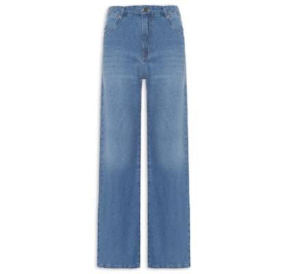 Calça Feminina Wide Leg Jeans - Azul