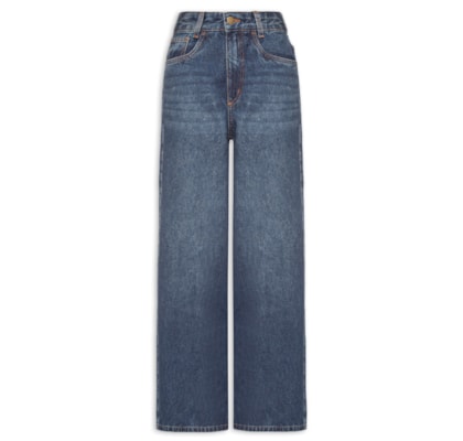 Calça Feminina Wide Leg Jeans - Azul