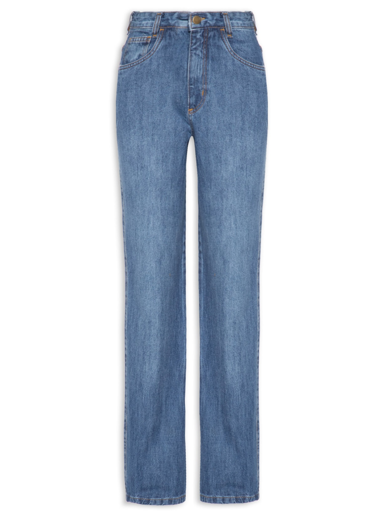 Calça Feminina Wide Leg Jeans - Azul