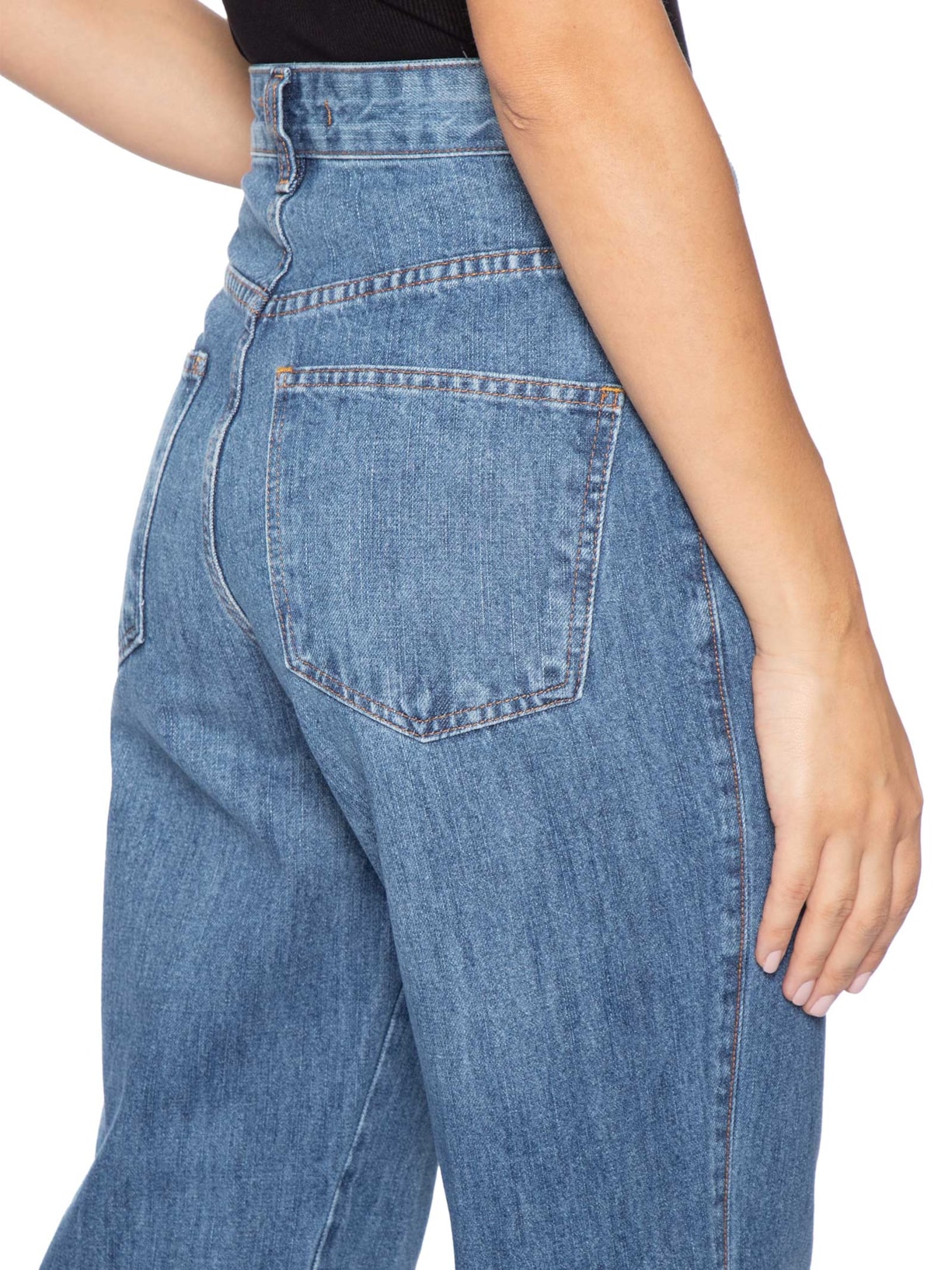 Calça Feminina Wide Leg Jeans Azul '2Essential