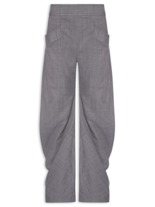 Calça Feminina Wool Melange Suiting LowWaist Twistcurve - Cinza