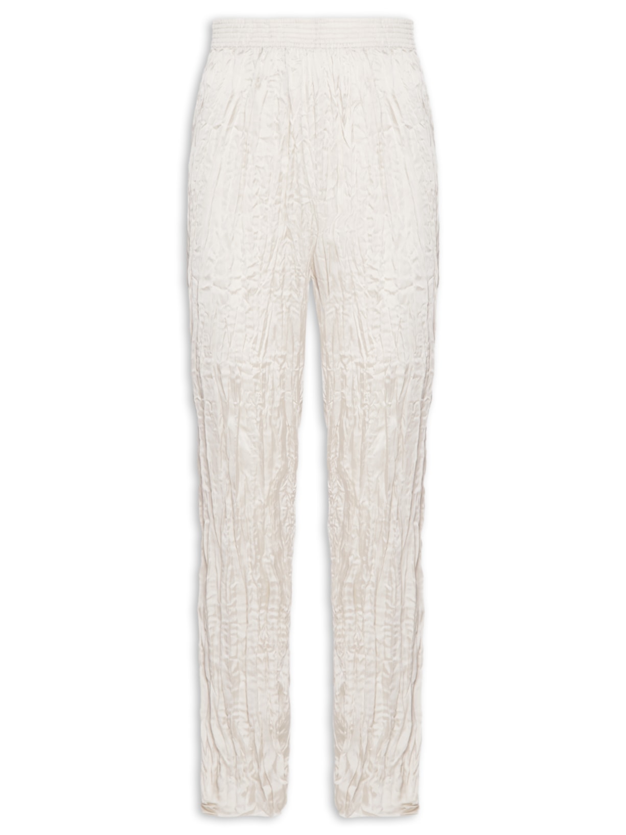 Calça Feminina Wrinkled Satin - Bege